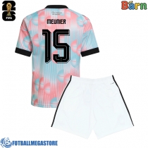 Fotballdrakt Barn Belgia Thomas Meunier #15 Bortedraktsett VM 2026 Kortermet (+ Korte bukser)